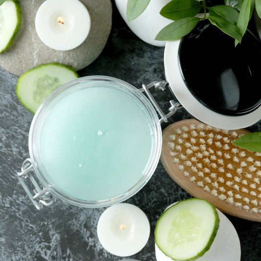 DIY Cucumber Mint Salt Scrub!