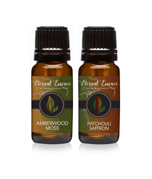 Pair (2) - Amberwood Moss & Patchouli Saffron - Premium Fragrance Oil Pair - 10ML