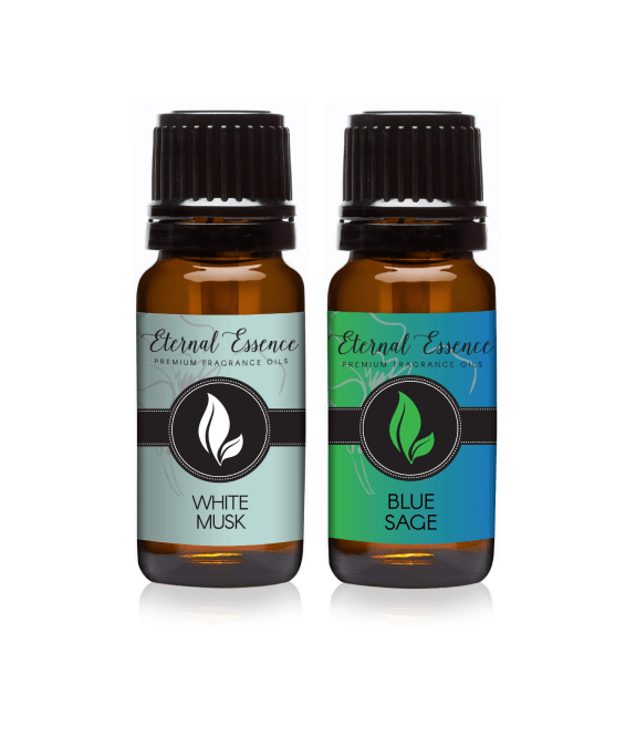 Pair (2) - White Musk & Blue Sage -  Premium Fragrance Oil Pair - 10ML