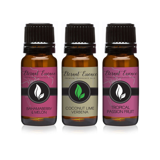 Trio (3) - Tropical Passion Fruit, Coconut Lime Verbena & Bahama Berry & Melon - 10ML